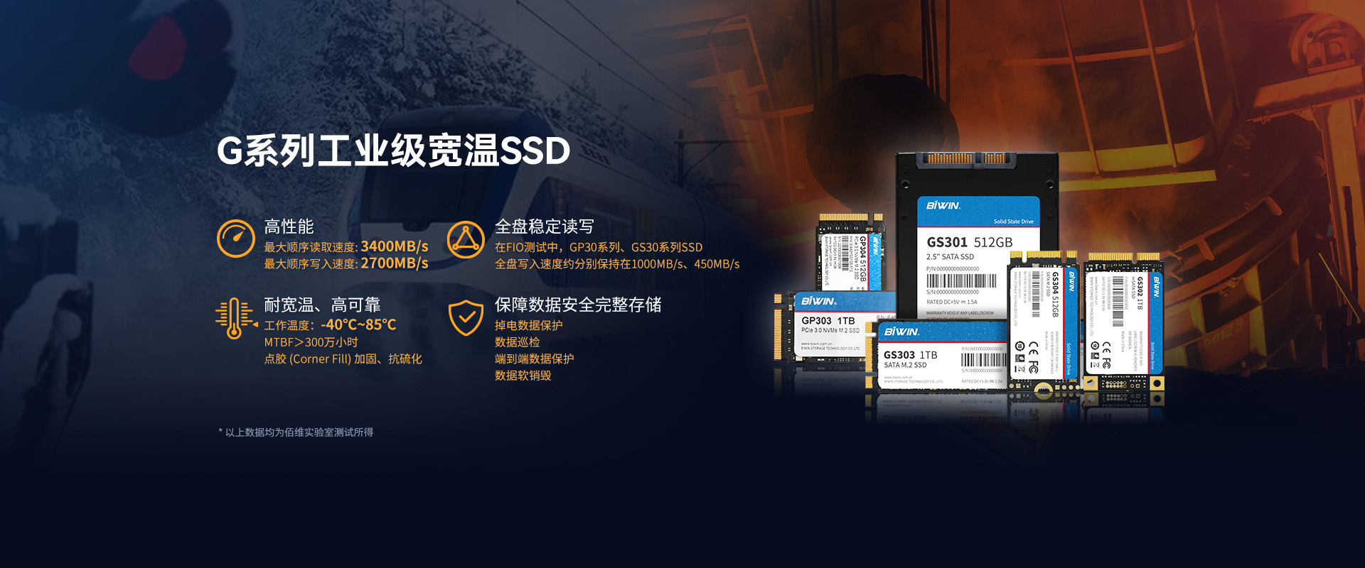 G系列工業級寬溫SSD